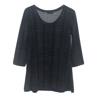 Nally & Millie Gray & Pink Knit Tunic Women's Size Small 3/4 Length Sleeves